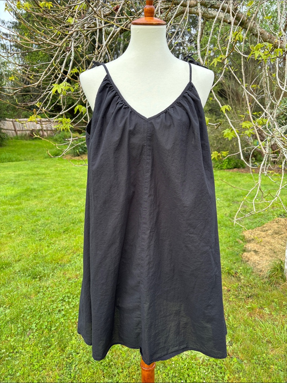 H&M Black V-Neck Spaghetti Strap Dress